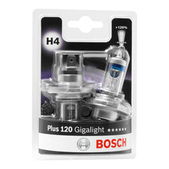 Bosch H4 (472) Plus 120 Gigalight Headlight Bulbs - 12 V 60/55 W P43t - 2 Bulbs