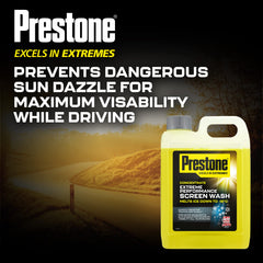 Prestone Screenwash Concentrate 2.5L, Screen Wash For Cars - Winter, High Performance Cleaning With Streak Free Formula, Extreme Performance Super Concentrated Screenwash, Reduce Plastic, 2.5 Litre