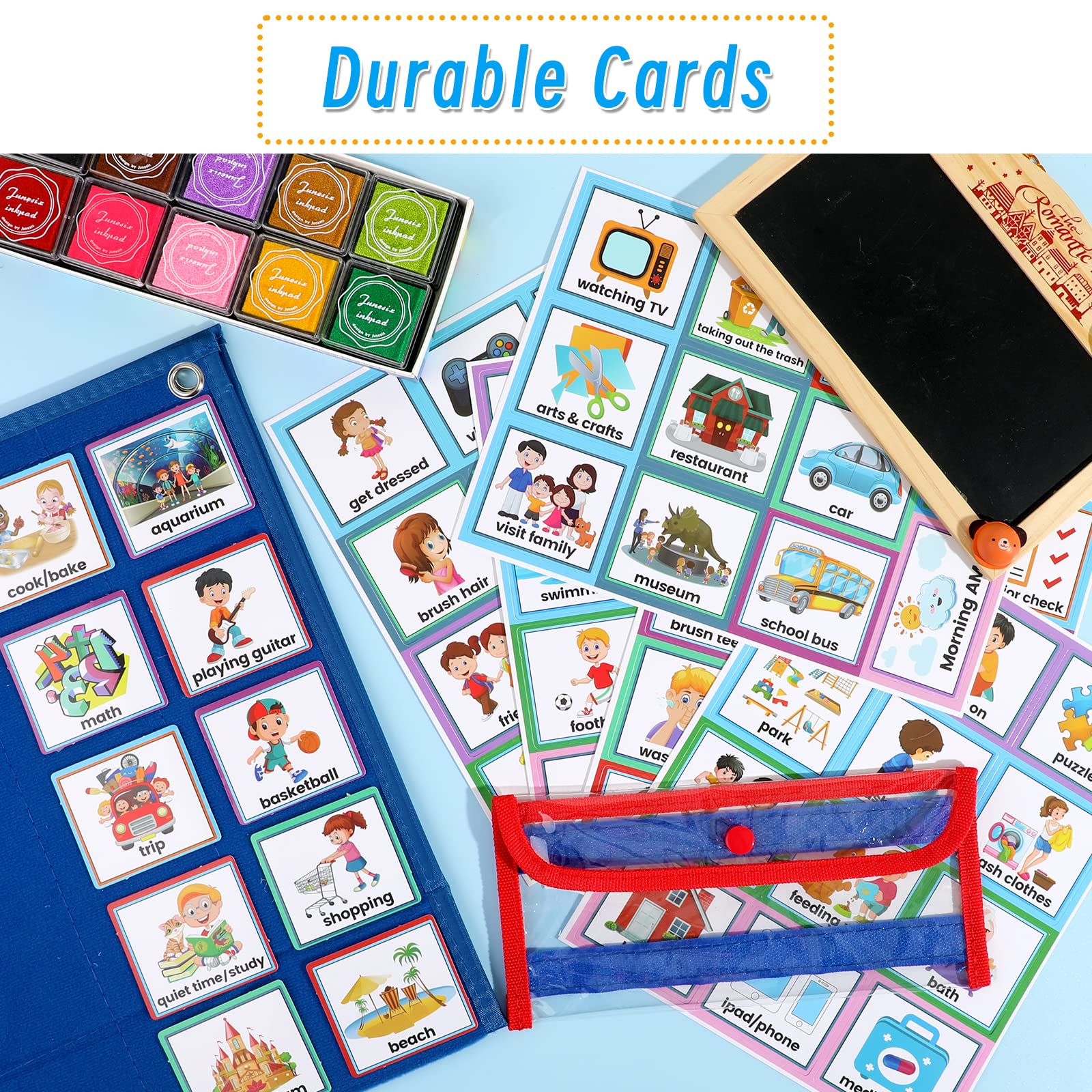 Visual Timetable, Children Visual Now and Next Board Learning Aids Tool with 70 Picture Cards To Support Communication, Daily Routine Chart for Speech and Language, ASD, Autism, Preschool