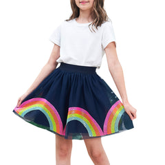 Girls Skirt Colorful Rainbow Sequins Sparkling Tutu Dancing Age 2-3 Years