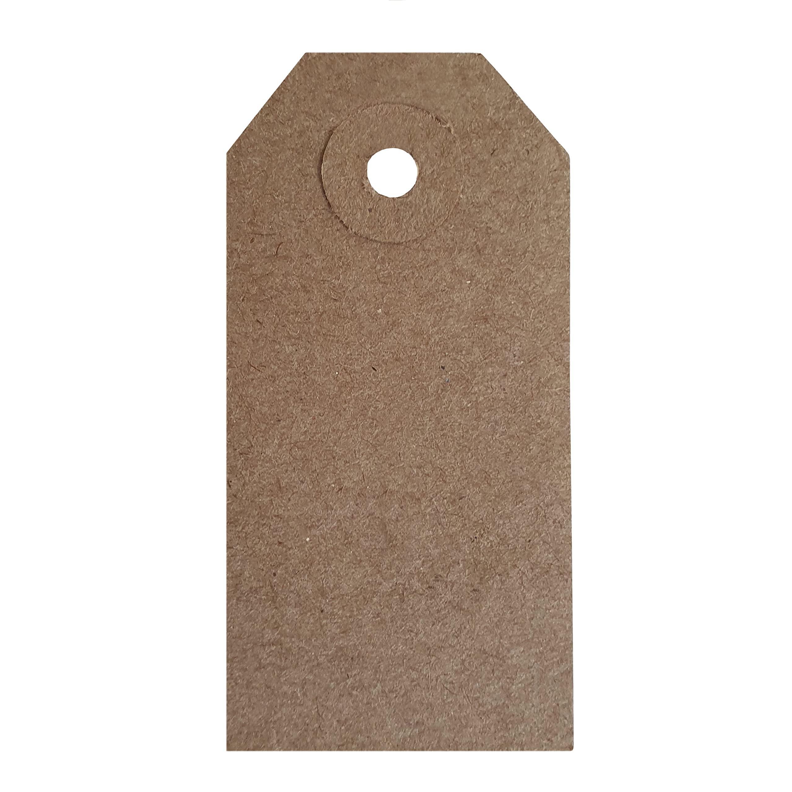 Swift Strung Tags Brown Reinforced Card Clothing Parcel Label String Hanging Gift Swing Tickets Kraft Hang Price Labelling 70mm x 35mm (Pack of 100)