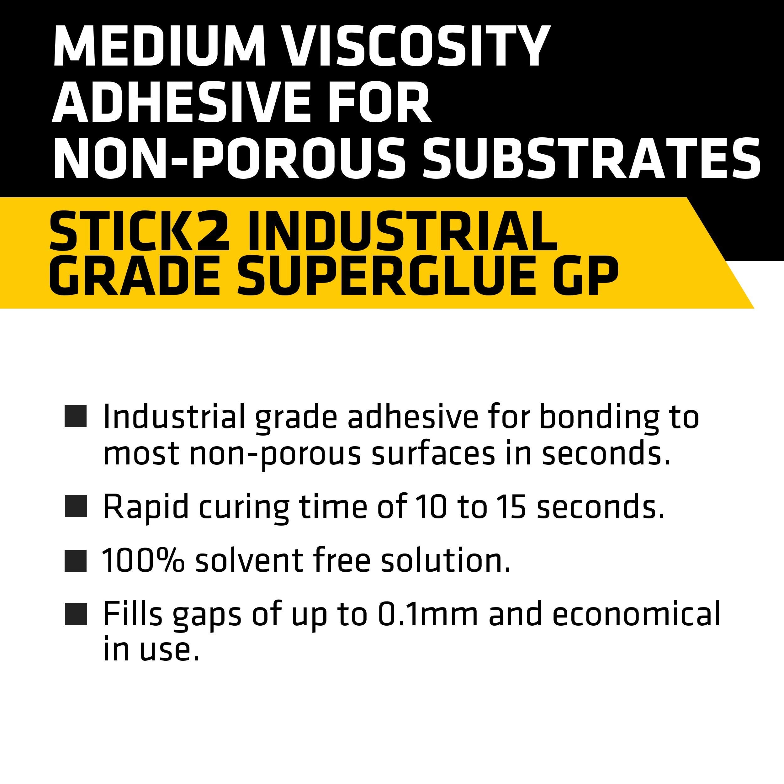 Everbuild Stick2 General Purpose Superglue – Industrial Grade – High Strength – Rapid Setting – Clear – 50g