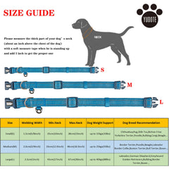 YUDOTE Dog Collar Medium Strong Reflective Nylon Webbing with Soft Comfy Neoprene Padded Linning for Medium Dogs Daily Use,Royal Blue