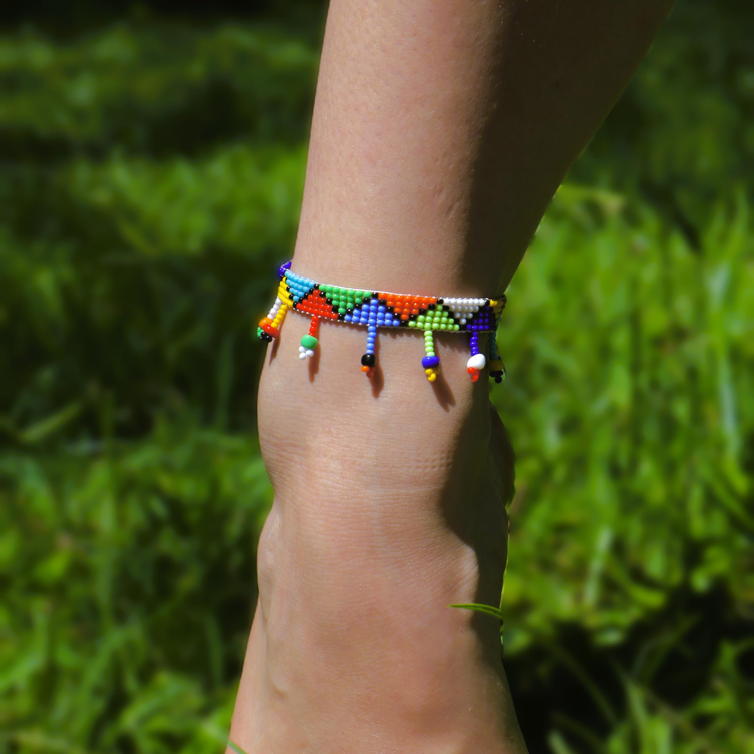 Ndlovu Anklet   by Woza Moya (Come Spirit of Change)   Handmade by The Hillcrest AIDS Centre Trust Crafters in South Africa