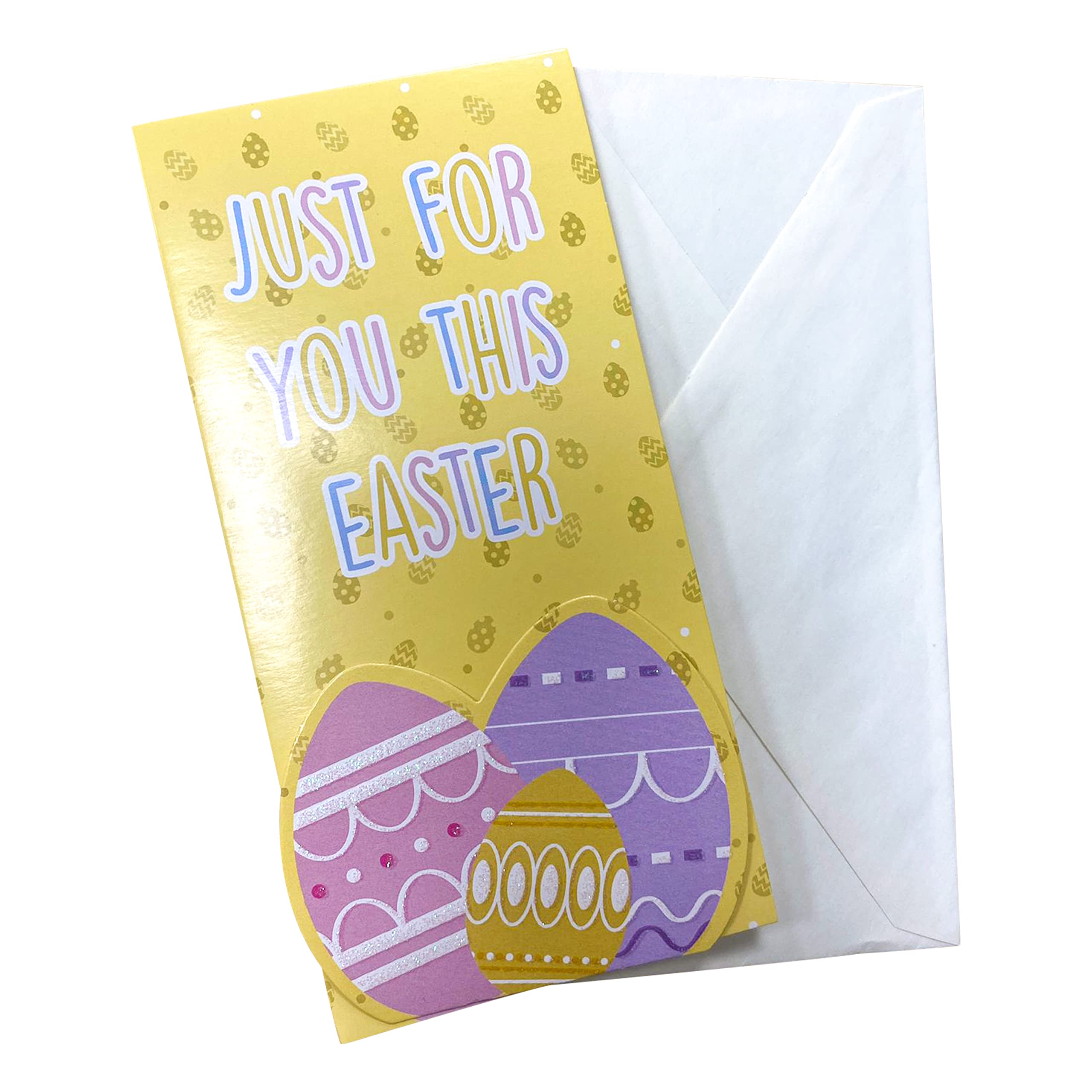 12x Card Wallets with Envelopes, Gift Voucher, Money Wallets for Cash Gifts, Money Envelopes, Easter Cards, Ideal for Sending Money At Easter, Size - 17cm