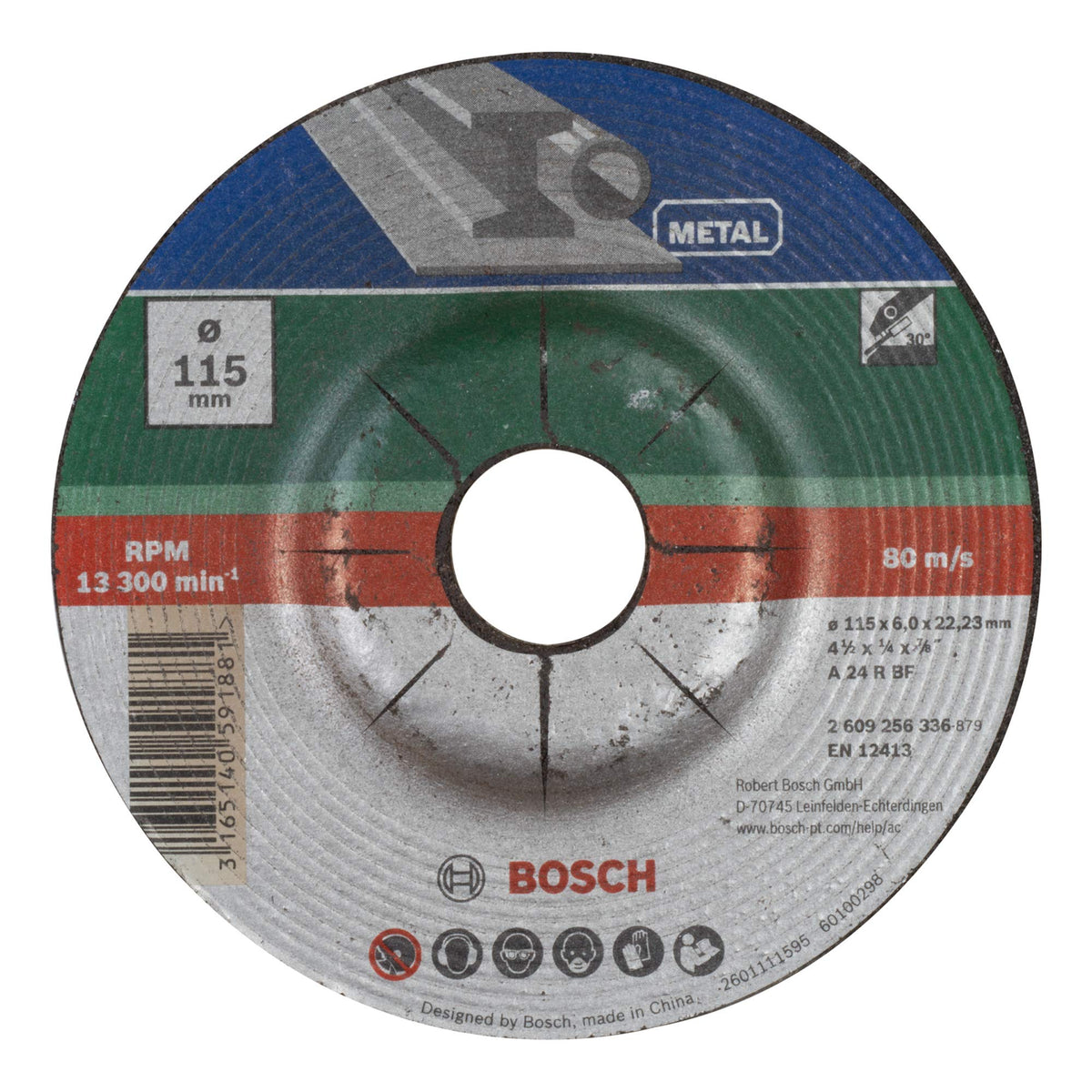 Bosch 2609256336 Metal Grinding Disc with Depressed Centre