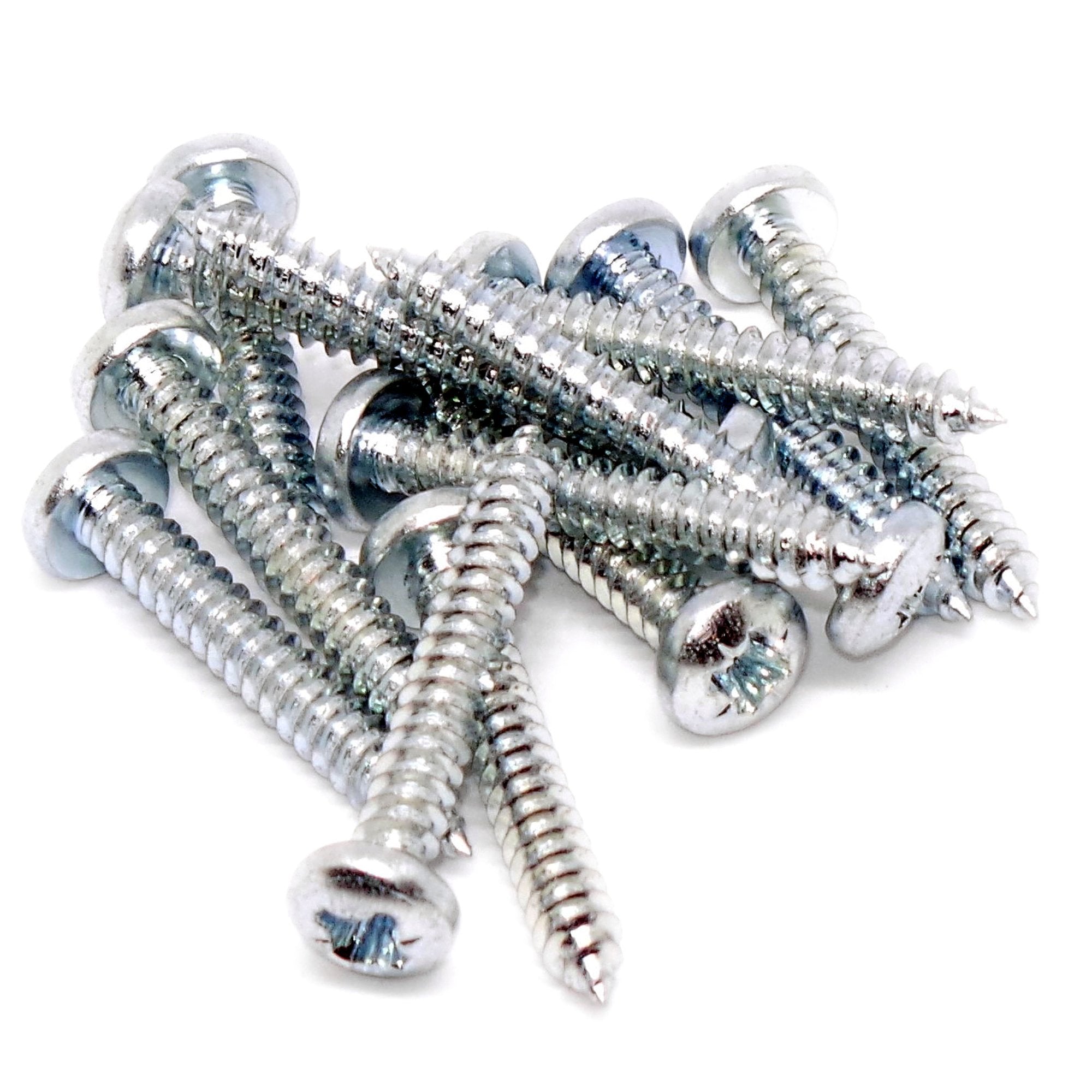 No.6 x 1 (3.5mm x 25mm) Pozi Pan Self-Tapping Screw - Steel (Pack of 40)