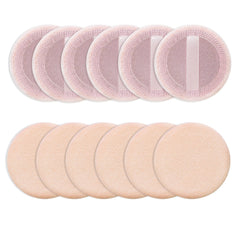 Sibba Beauty Blender Makeup Sponge 12 PCS Fluffy Make Up Foundation Applicator Face Blending Setting Pads Cosmetics Matte Loose Powder Body Paint Painting Wet Dry Application Brushes (pink/skin color)