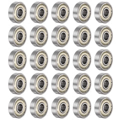 sourcing map 25pcs 625ZZ Deep Groove Ball Bearings 5mm Bore 16mm OD 5mm Thick Carbon Steel Double Shielded ABEC3 Z1 Bearing for Motors