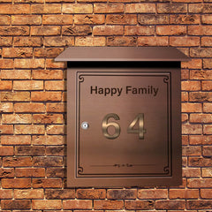 FORYEE House Numbers Plaques Door Numbers, 3D Door Address Numbers Stickers Floating Appearanc for Apartment, Mailbox Signs Numbers, Hotel Room, House (Bronze 4 Number)