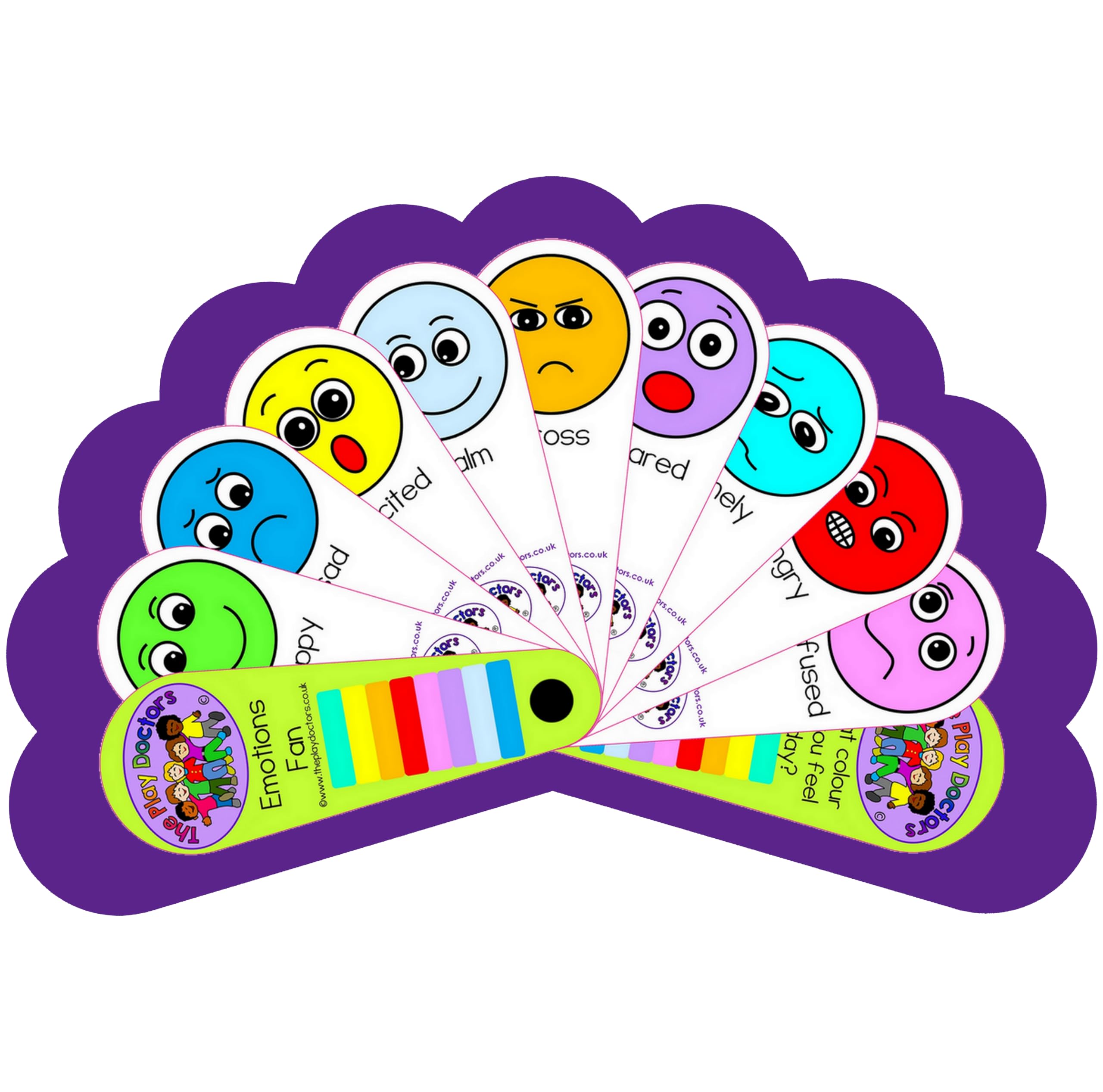 Emotions Face Feelings Fan Flash Cards - ASD / Autism / SEN / Special Needs Nonverbal Speech Delay Social Communication Aid