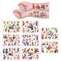 AOOWU Temporary Tattoo for Kids Boys, 8 Sheets Kid Fake Tattoo Stickers, Waterproof Temporary Tattoos, Childrens Cartoon Tattoo Stickers for Children Birthday Party Decor Party Favours(Hedgehog)