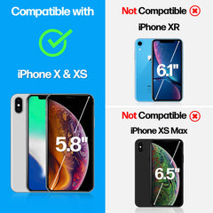 Power Theory Screen Protector for iPhone X/iPhone Xs [2-Pack] with Easy Install Kit [Premium Tempered Glass]