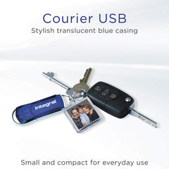 Integral INFD8GBCOU 8GB USB Memory 2.0 Flash Drive Courier Blue