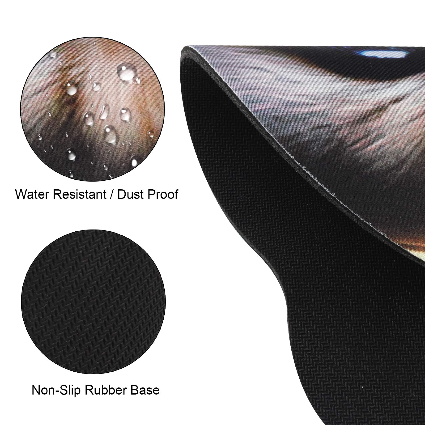 Mouse Pad with Wrist Support,Jahosin Ergonomic Memory Foam Wrist Rest Non-sliding Rubber Base for Computer and Office (25x23 cat)