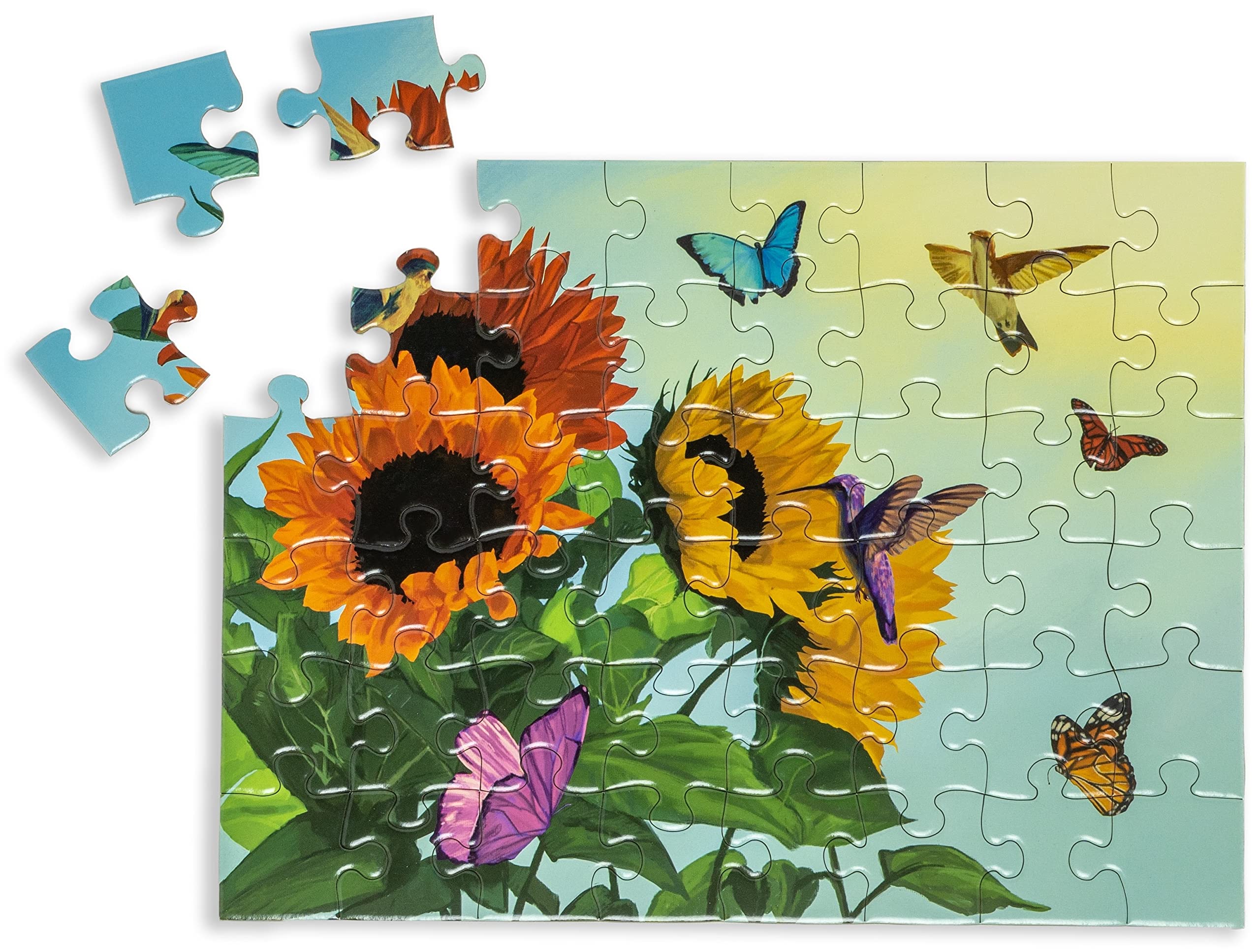 GoodDay Puzzles 48 Large Piece Jigsaw 'Summer Bloom'   Dementia/Alzheimer's Activities for Seniors   Easy Puzzle for Adults   Gifts for The Elderly