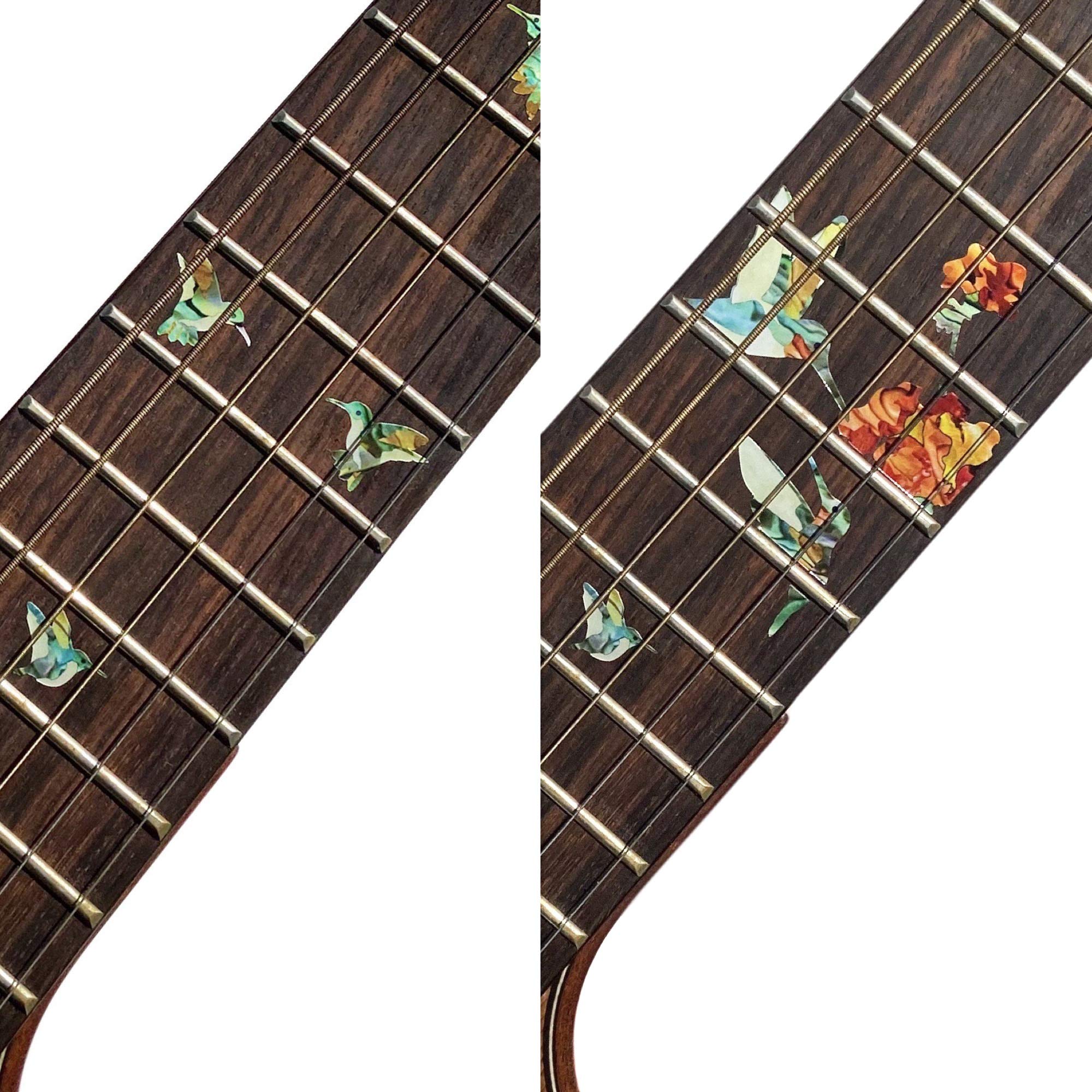 Inlaystickers Bee Hummingbirds - Fret Markers Inlay Stickers Decals for Guitars F-326BH-GT