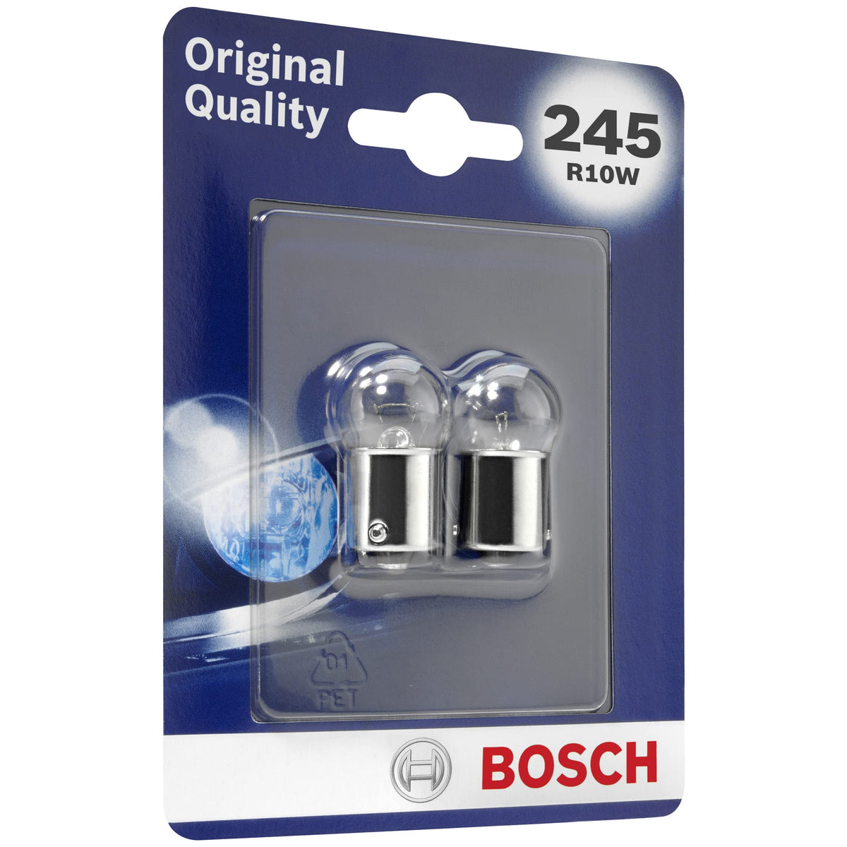 Bosch 245 (R10W) Original equipment Car Light Bulbs - 12 V 10 W BA15s - 2 Bulbs