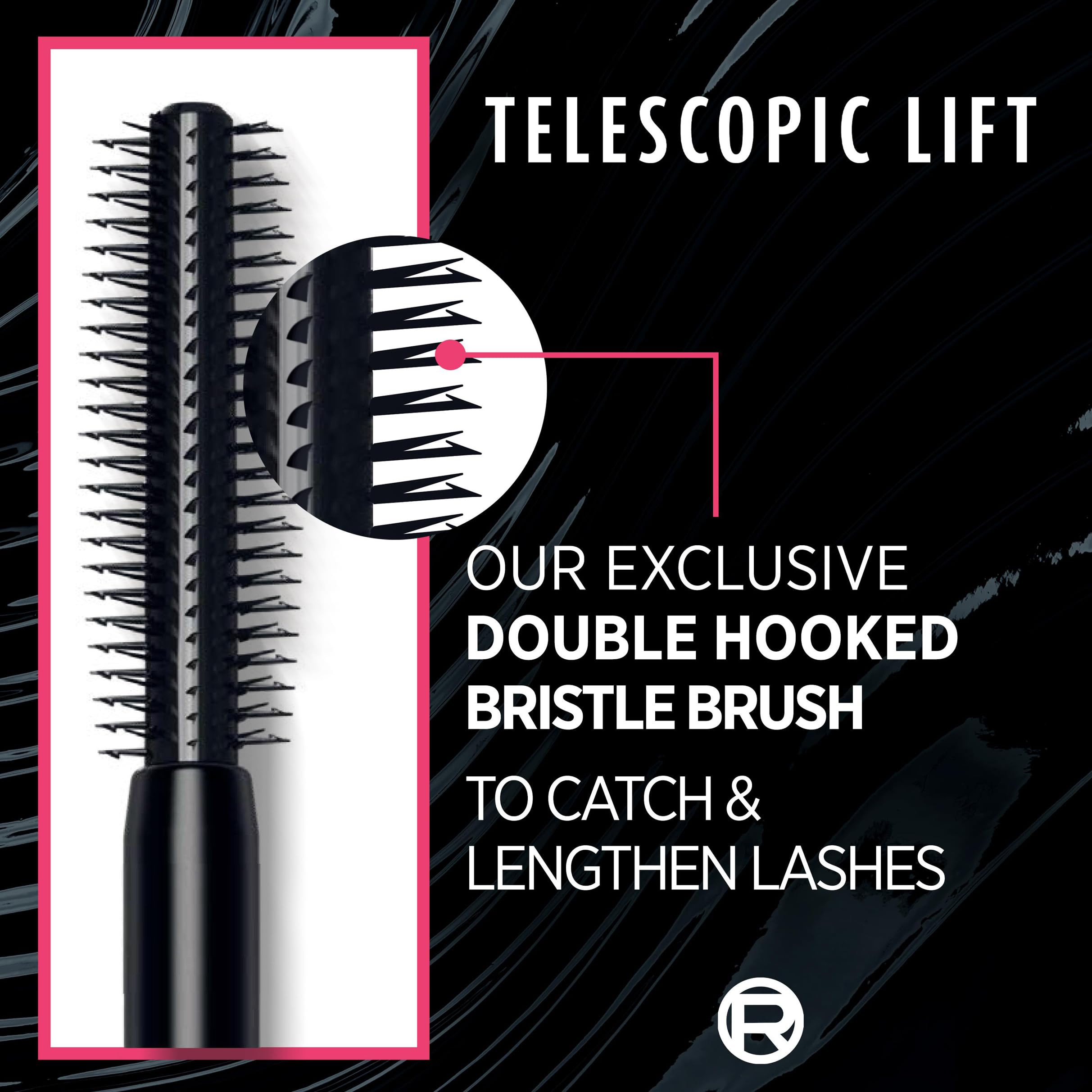 L'Oréal Paris Telescopic Mascara, Long-Lasting 36H Lift, Visible Lash Length Up to and5mm*, No Clumping & No Smudging & No Flaking, Telescopic Lift, Black