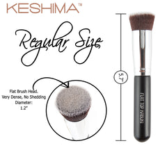 Flat Top Kabuki Foundation Brush By KESHIMA - Premium Makeup Brush for Liquid Foundation, Cream, and Powder - Buffing, Blending Brush, Face Brush