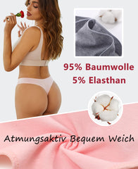 BeReady Cotton Thongs for Women Sexy Ladies Underwear Panties Hipster Bikini Breathable Knickers for Women Multipack 6