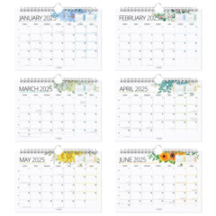 Wall Calendar 2024/25 Colour Calendar - 18 Month Calendar Planner 2024 - Wall Calendar 2024 UK - Month To View 2024-2025 Calendar Now to Dec 2025 - A4 Landscape Calendar for Home, Office