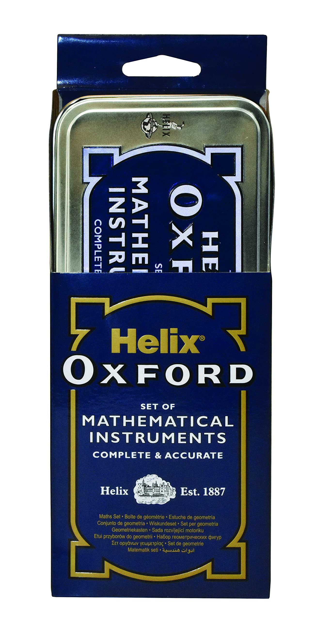 Helix Oxford Maths Set with Storage Tin (Pack of 2)