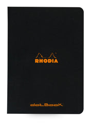 RHODIA 119186C - Black Piqué Notebook - A5 - Dot Dot - 96 pages - Clairefontaine White Paper 80 g/m - Soft, Resistant and Waterproof Coated Card Cover - Classic