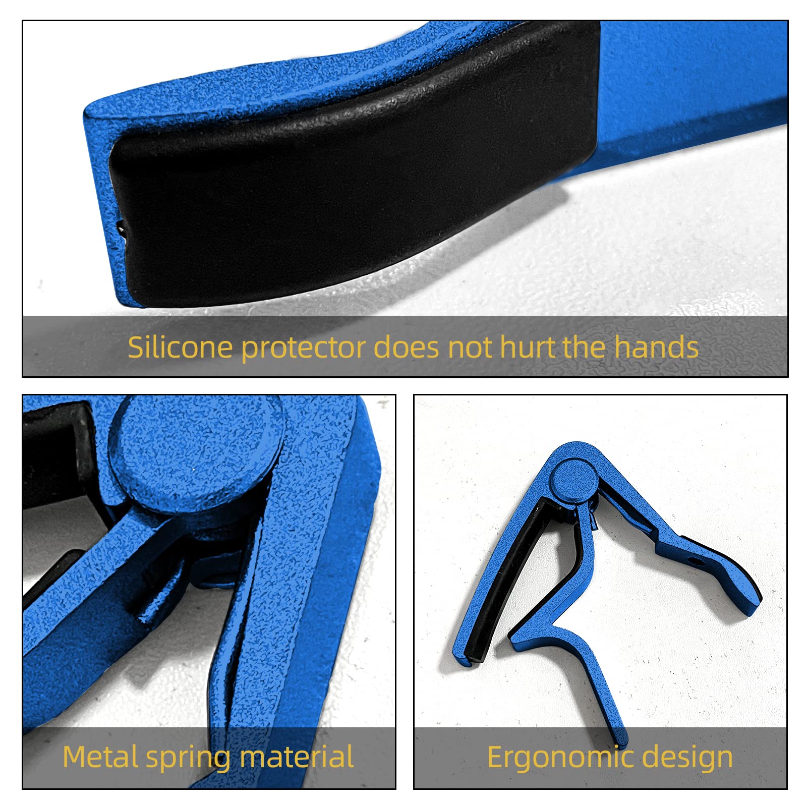 starfa lab Guitar Capo, Capotastos Quick Release for 6-string Folk Classic Guitar, Acoustic, Electric Guitars, ect (Blue)