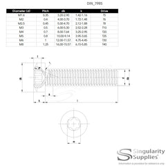 M4 (4mm x 35mm) Pozi Pan Machine Screw (Bolt) - Stainless Steel (A2) (Pack of 20)