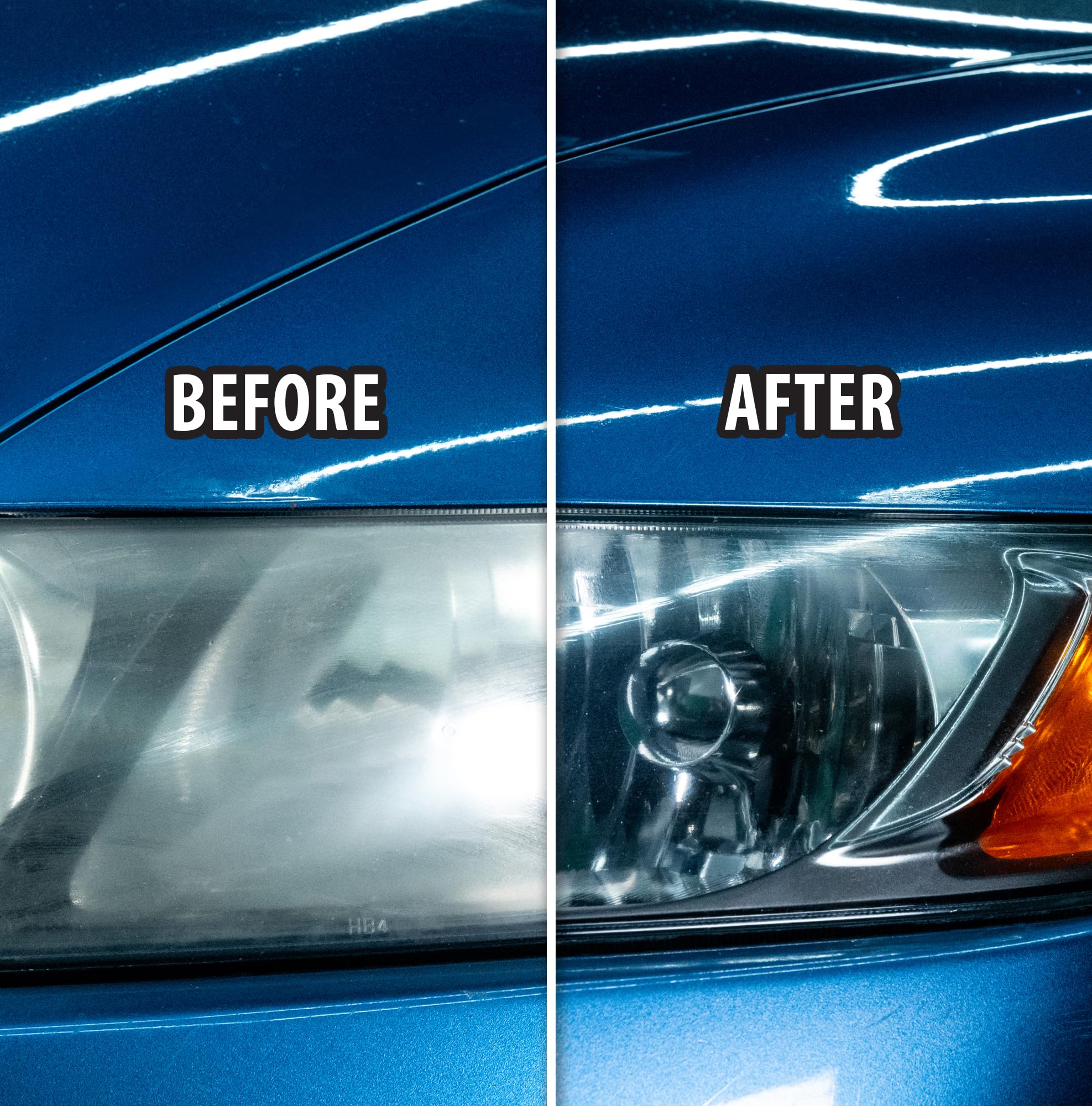 Turtle Wax Car Headlight Restoration Kit - Removes Oxidation & Renews Yellowing Headlights - Includes Precision Polishing Pad, Headlight Lens Repair & Renew Compound & 2 Ceramic Acrylic Sealing Wipes