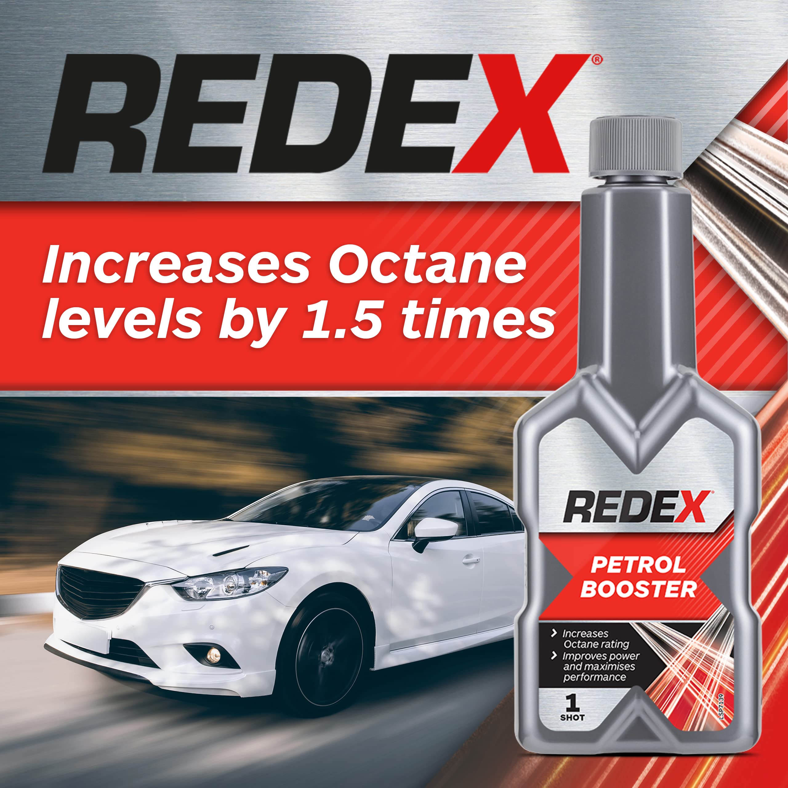 Redex Octane Booster, Fuel Additives For Petrol Engines, Maximise Performance & Increase Fuel Economy Petrol Additive For Cars, Boost Engine Performance & Improve Power, 250ml