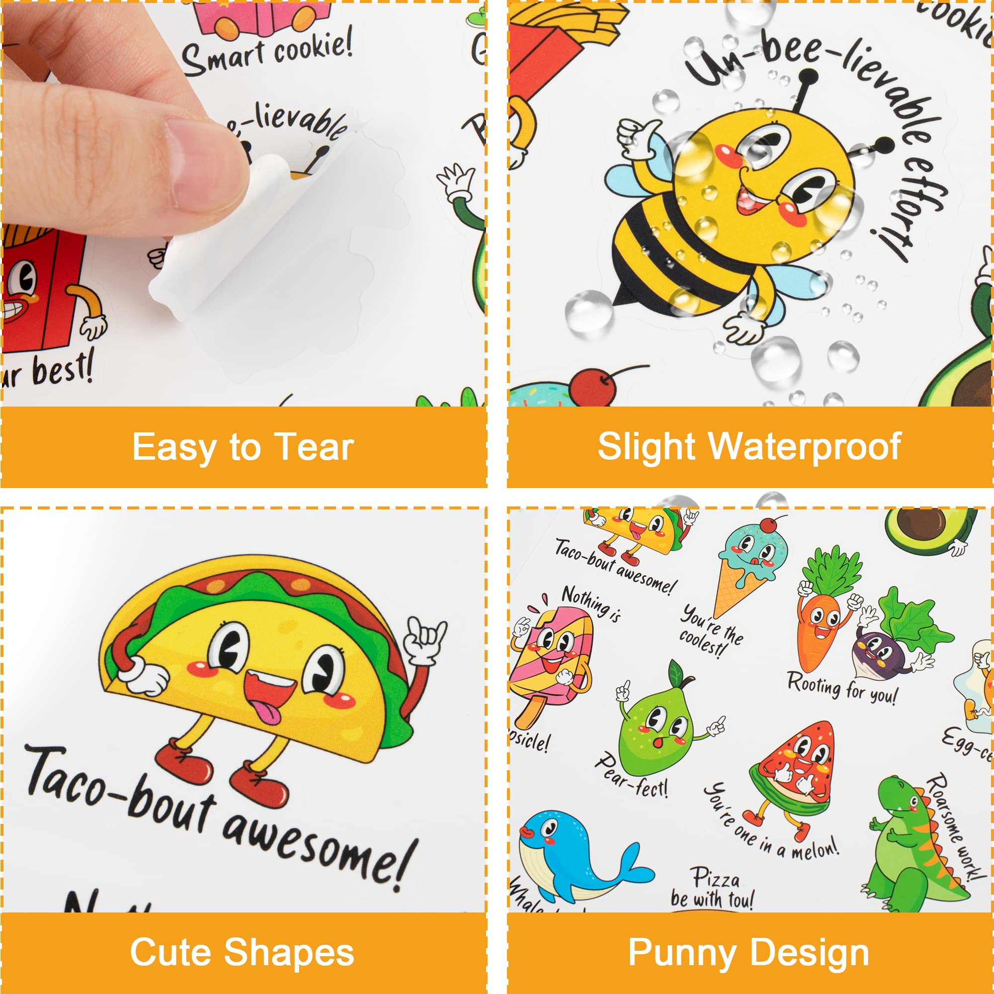 800PCS Punny Teacher Sticker for Student, D-FantiX Motivational Reward Stickers for Kids Classroom, Must Have Essentials for Teachers Elementary, Positive Encouragement Stickers Home School Supplies