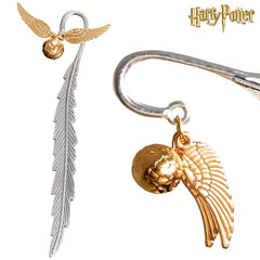 Harry Potter Gifts Bookmarks for Women Teenagers Kids Metal Bookmark with Hanging Golden Snitch Book Charm School University Reading Gifts for Everybody