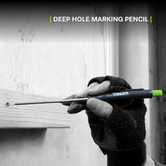 Tracer Complete Deep Hole Marking Kit - (including Double-Tipped Deep Hole Permanent Marker, Deep Hole Construction Pencil, 6x Replacement Lead Dispenser Site Holster)