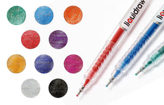 Liquidraw Glitter Gel Pens Sparkly Set Of 10 Sparkling Sparkle Gel Pens For Adults, Kids, Crafts, Card Making, Adult Colouring, Writing, Scrapbooking, Black Paper, Metallic Coloured Gel Pen Set