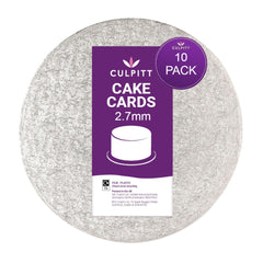 Culpitt 6 inches Round Cake Boards   Silver   2.7mm Cake Cards For Celebration Cakes, Birthday Treats, Cake Tiers, Cupcakes, and More! 6 inch, Pack Of 10