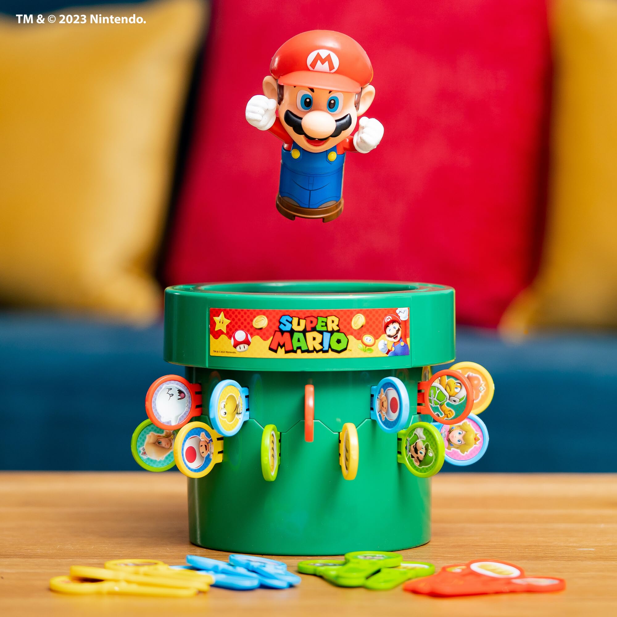 Tomy Pop Up Super Mario Family & Preschool Kids Board Game, 2 - 4 Players, Suitable For Boys & Girls Aged 4and