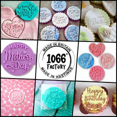 Baby Shower Embosser Stamp for Fondant, Icing, Cupcake, Cake, Biscuits, Decoration (Pattern 3)