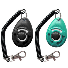 HoAoOo Pet Training Clicker with Wrist Strap - Dog Training Clickers (Black andBluegreen)