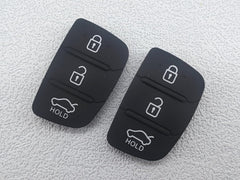 2-Pack 3-Button Rubber Buttons Car Key Case Replacement for Kia Sportage Ceed Soul Venga Hyundai i10 i20 i30 ix20 ix35 Auto Key Fob Cover