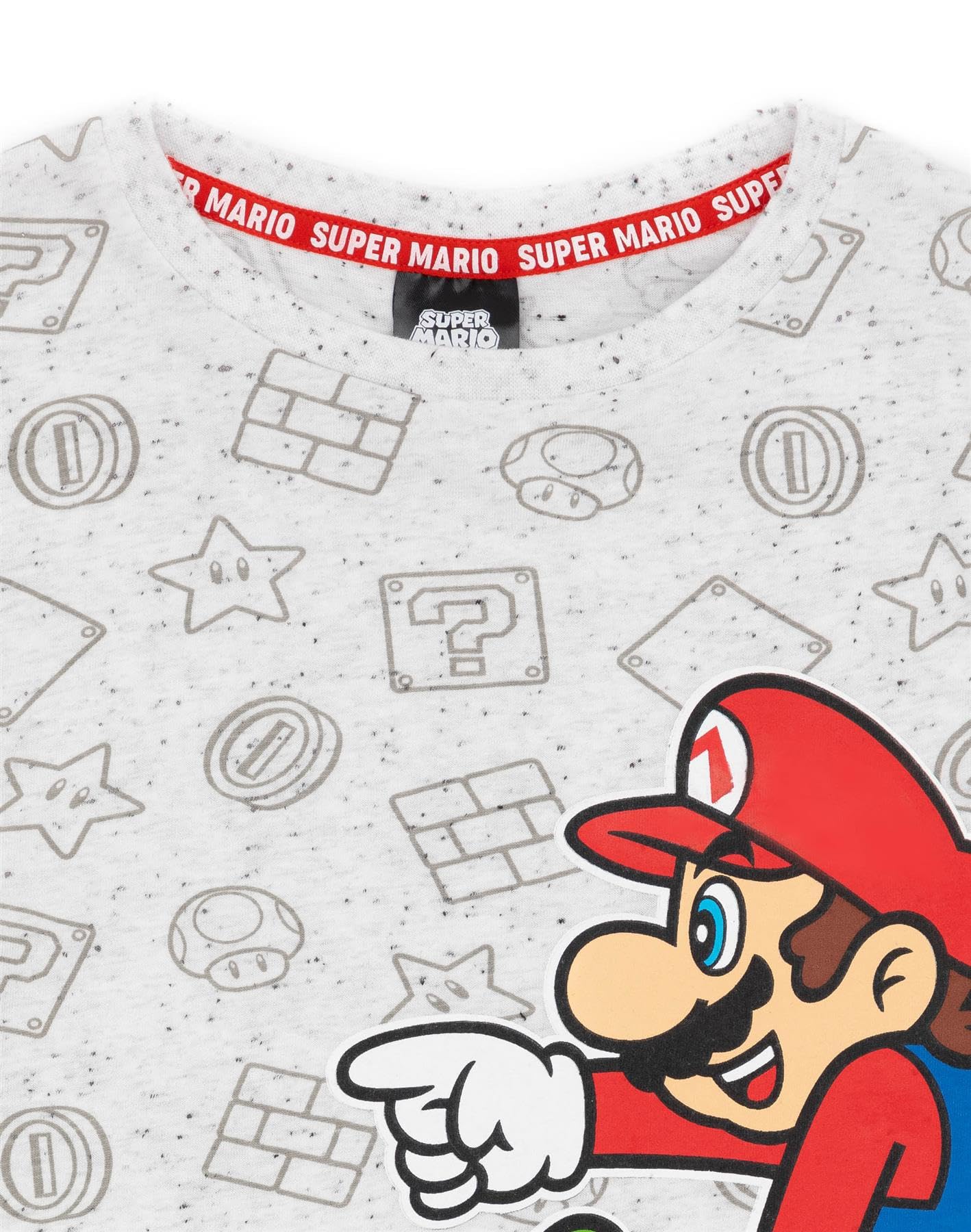 Super Mario Nintendo T-Shirt for Boys   Kids Grey Character Yoshi Top   Gamers Short Sleeve Tee for Birthdays