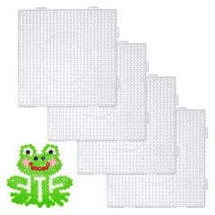 4PCS 5mm Hama Beads Plastic Bead Boards Hama Beads Pegboard Ideal for DIY Handmade Products for Children