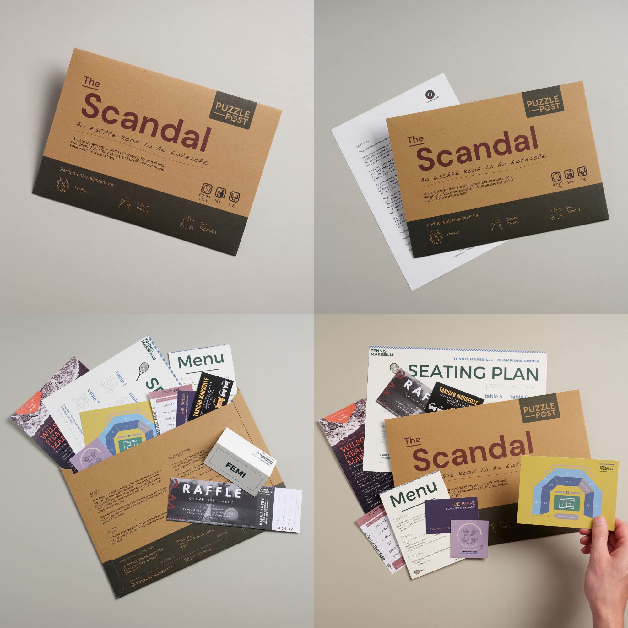 Unique Escape Room In An Envelope   Great For Groups - Families & Friends   Perfect For Games Night   Escape Room In A Box   Puzzle Mystery Game - The Scandal