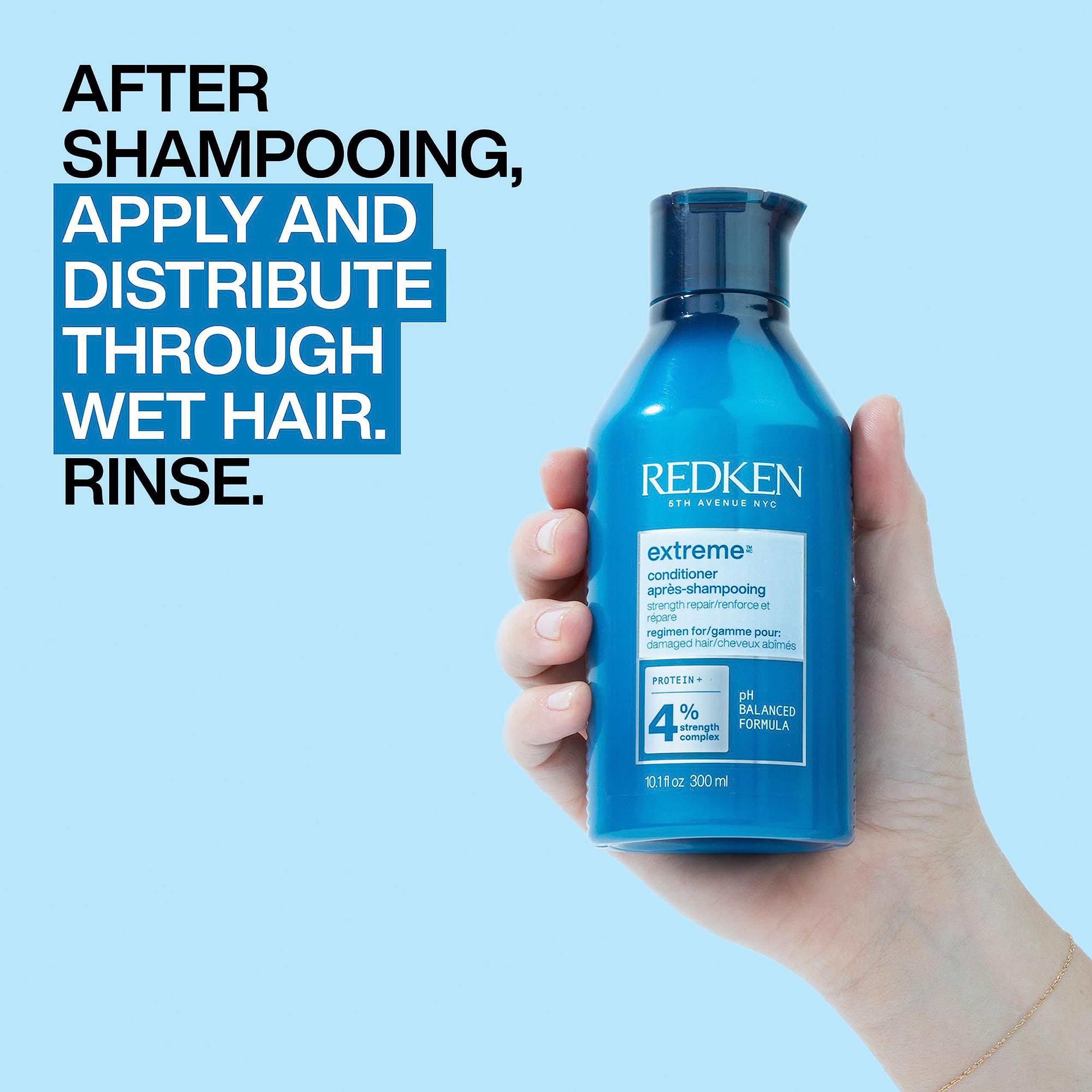 REDKEN Conditioner, For Damaged Hair, Repairs Strength & Adds Flexibility, Extreme, 300 ml