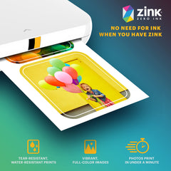 Kodak 2 inchesx3 inches Premium Zink Pre-Cut Sticker Fotopapier (30 Vellen) Compatibel met alle Kodak 2x3 inches Instant Print-producten - behalve Printomatic