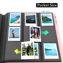 432 Pockets Mini Film Album for Fujifilm Instax Mini Film (54 x 86 mm) / Compatible with Polaroid Zink Photo Paper (2 X 3 inches/50 X 76 mm) / Kodak Zink Photo Paper/HP Sprocket Photo Paper (Pink)