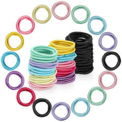 300pcs Multicolor Elastic Hair Bands,Girls Hair Ties for Thin Hair,Small Hair Ponytail Holders for Baby,2mm Thin Hair Tie for Kids,Hair Styling Accessories for Toddlers