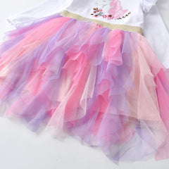 VIKITA Girls Dresses Princess Dress Flower Tulle Birthday Party Dress Girls Clothing LH4785 6T