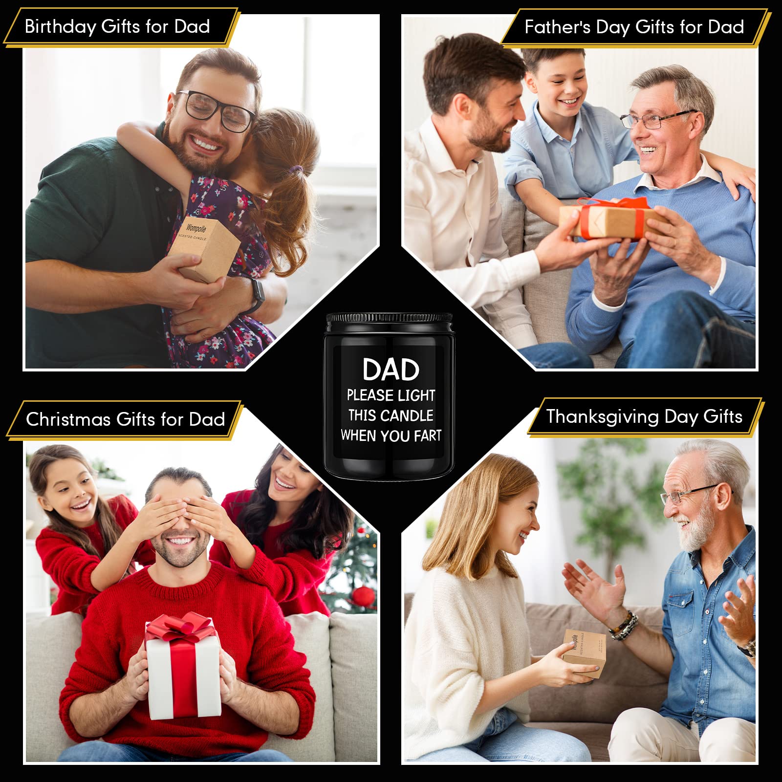 Dad Gifts from Daughter Son,Dad Birthday Gift,Fathers Day Christmas Gifts for Dad Step Dad Father in Law Him Dad Daddy,Funny Scented Candle Gifts for Dad(Dad Gifts2)